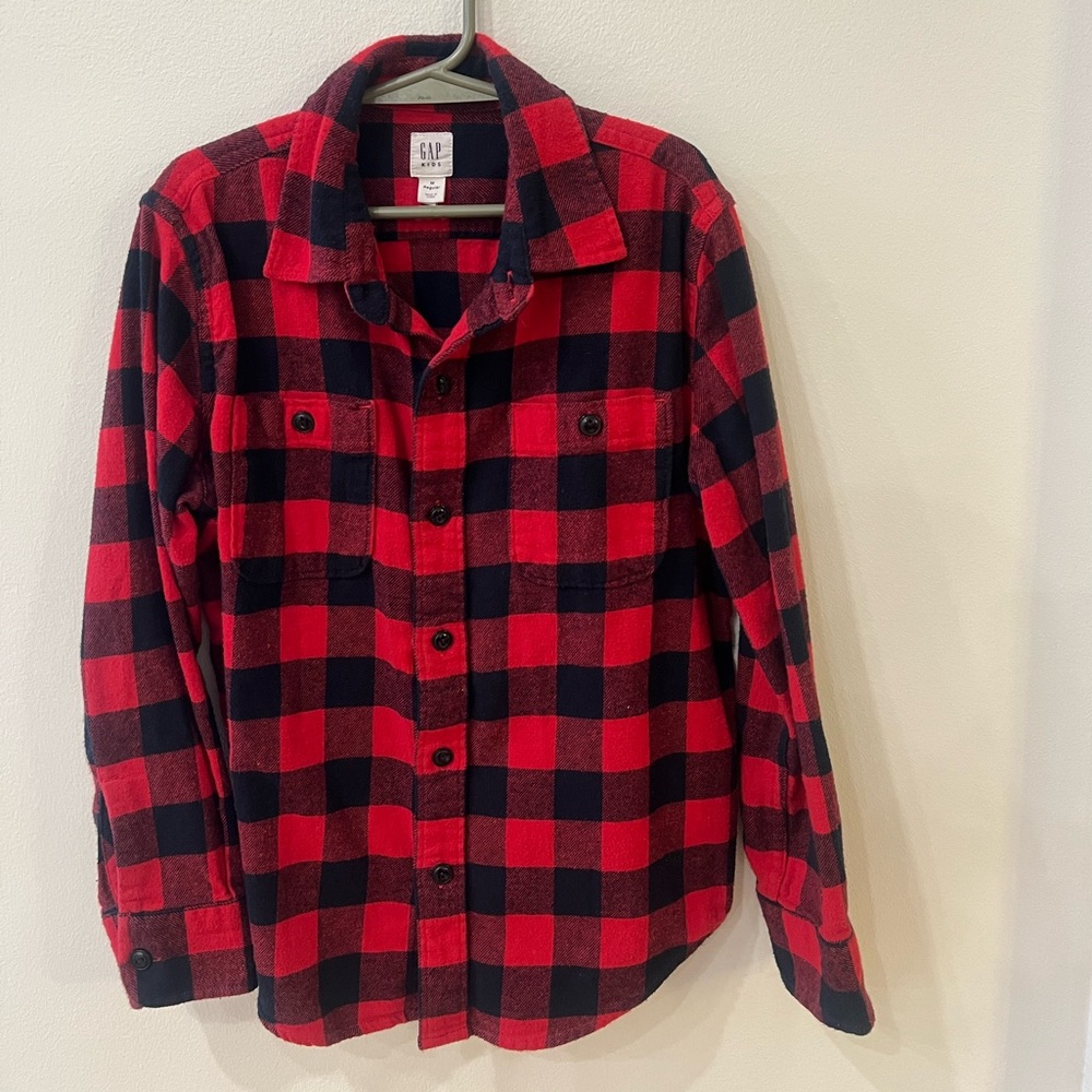 GAP Red and Black Checkered Shirt